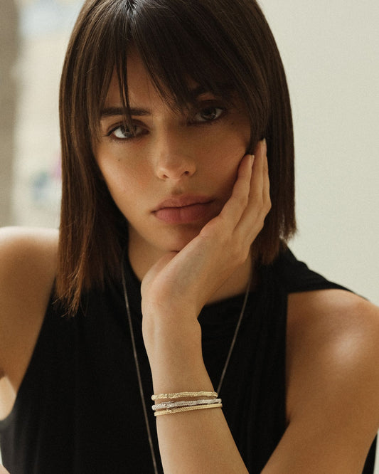 Золотий браслет міні Колосок