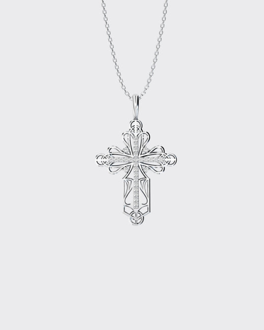 Хрестик з діамантами