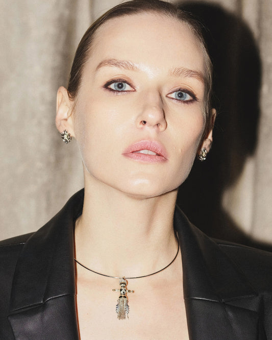 Золота Підвіска Лялька-мотанка Веснянка Комбінована