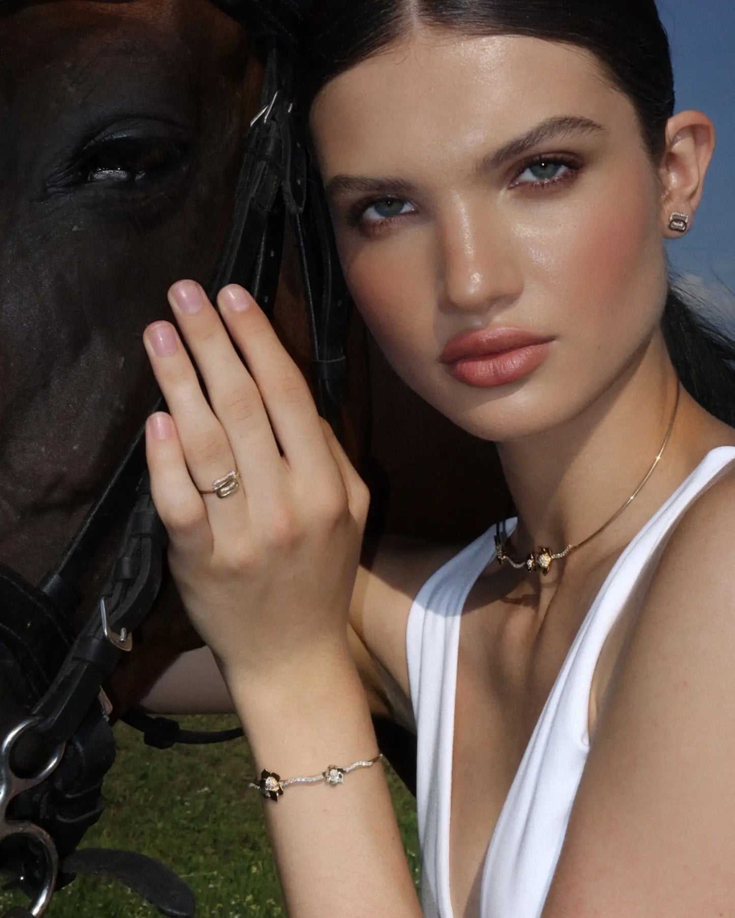 Золоте кольє-вінок Анемона