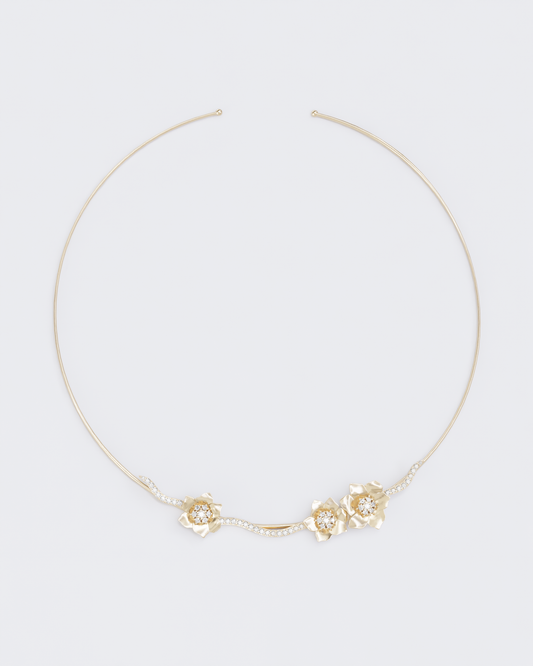 Золоте кольє-вінок Анемона