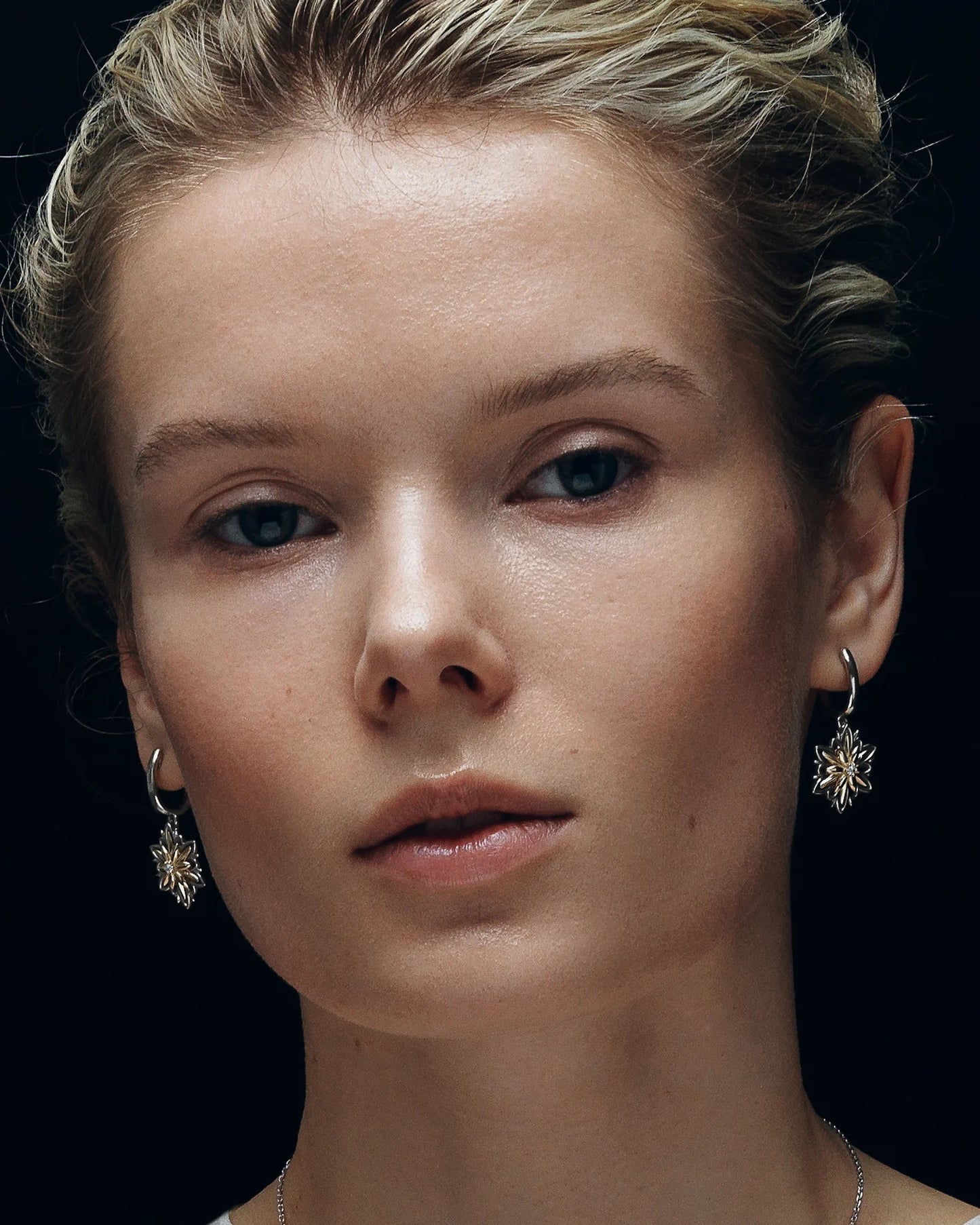 Золотий набір Едельвейс з діамантами