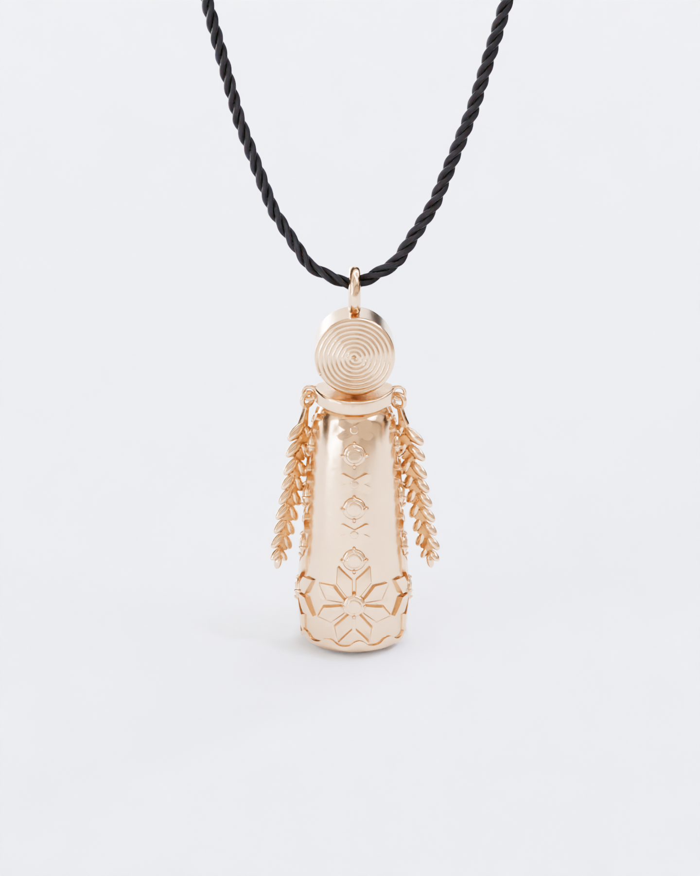 Золота підвіска Трипільська лялька-мотанка