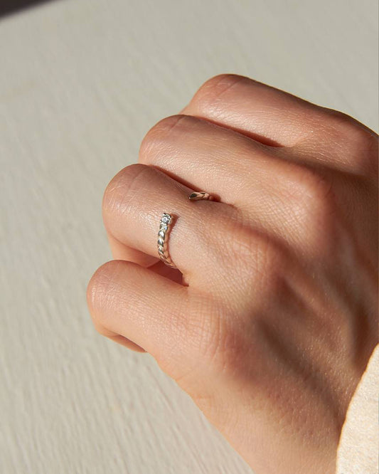 Золота каблучка Колосок міні відкрита