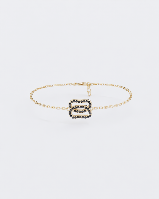 Браслет Дукач міні з чорними діамантами