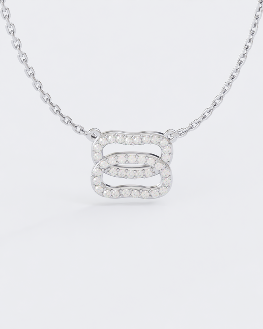 Золоте Кольє Дукач з діамантами паве