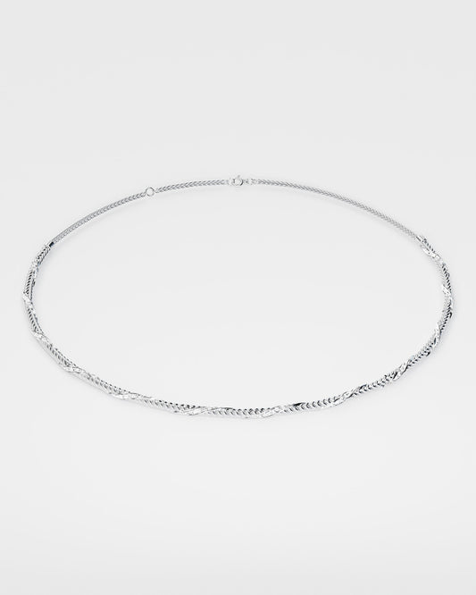 Золоте кольє  Колосок з діамантовою стрічкою