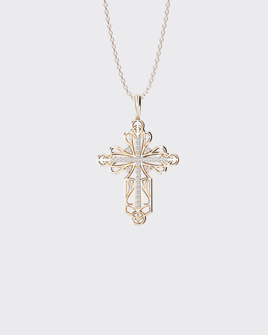 Хрестик з діамантами