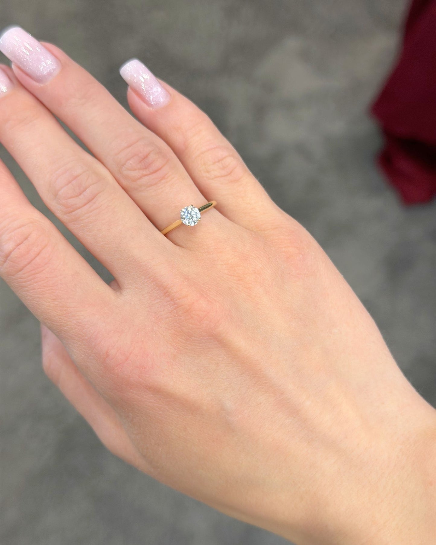 Золота Каблучка Серця з натуральним діамантом 0,50 ct.