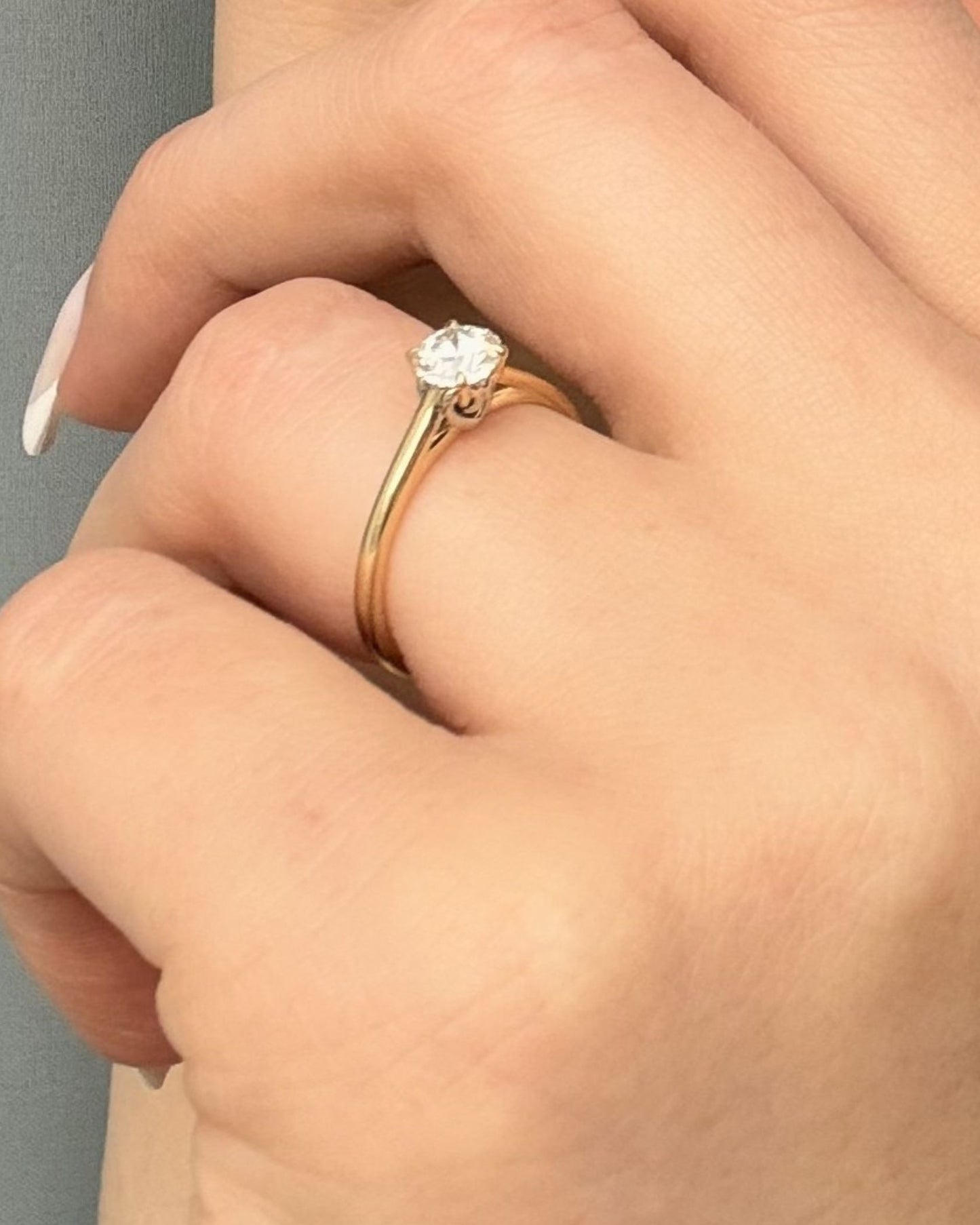 Золота Каблучка Серця з натуральним діамантом 0,50 ct.