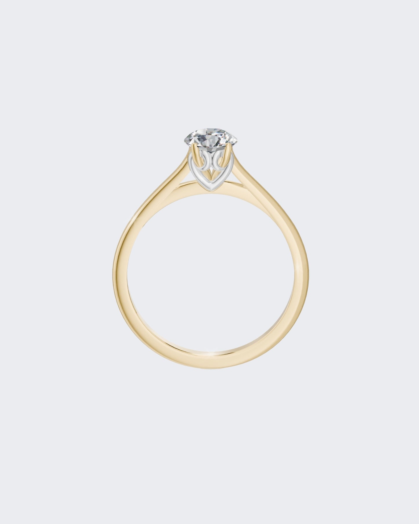 Золота Каблучка Серця з натуральним діамантом 0,50 ct.