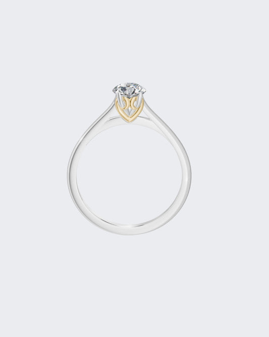 Золота Каблучка Серця з натуральним діамантом 0,50 ct.