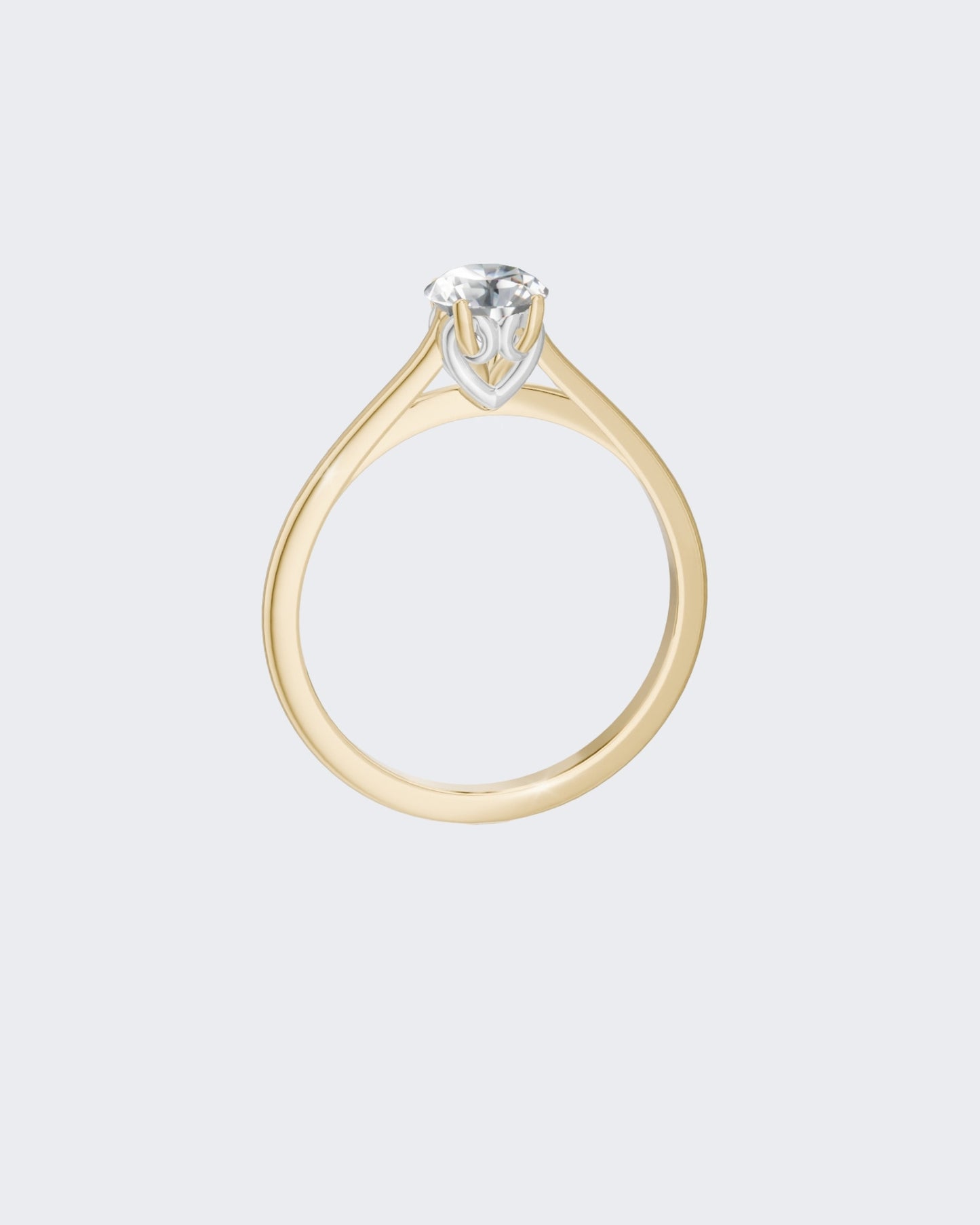 Золота Каблучка Серця з натуральним діамантом 0,50 ct.