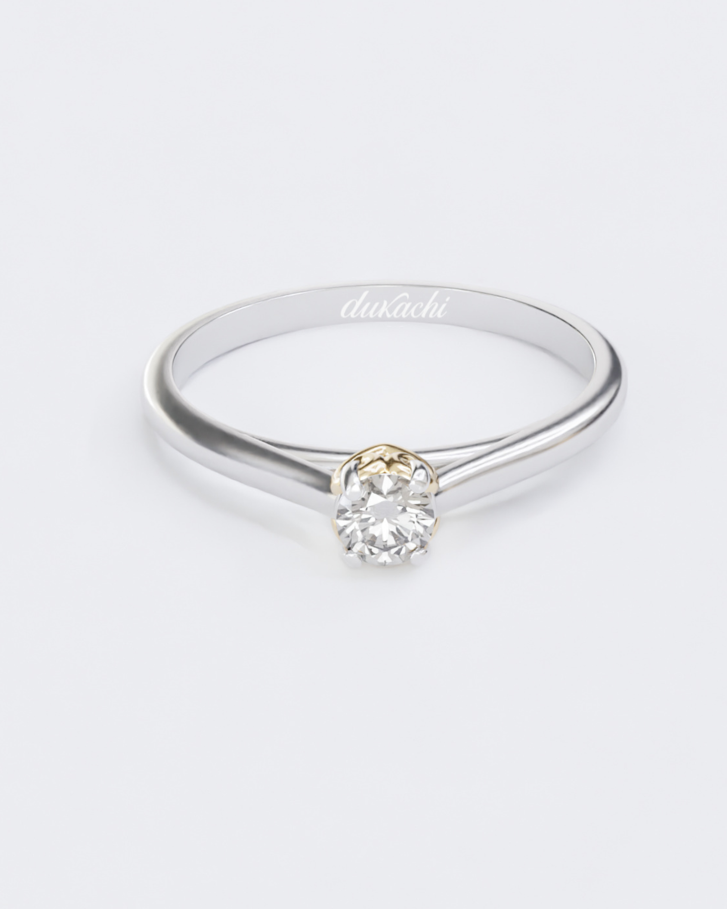 Золота Каблучка Серця з  діамантом 0,25ct.
