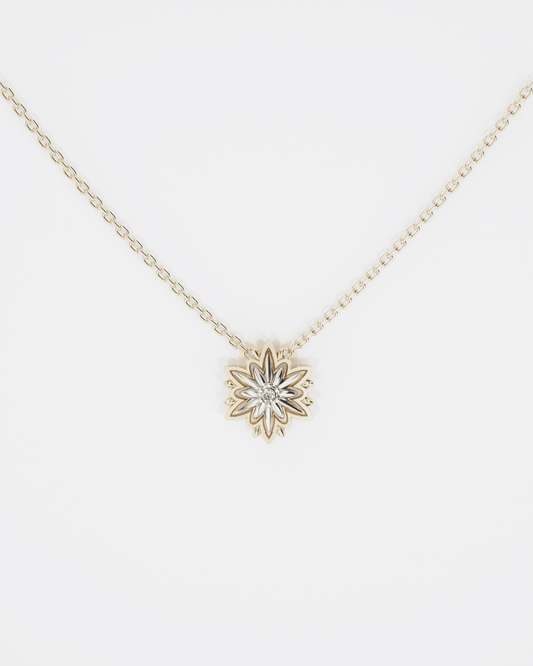 Золоте кольє Едельвейс міні