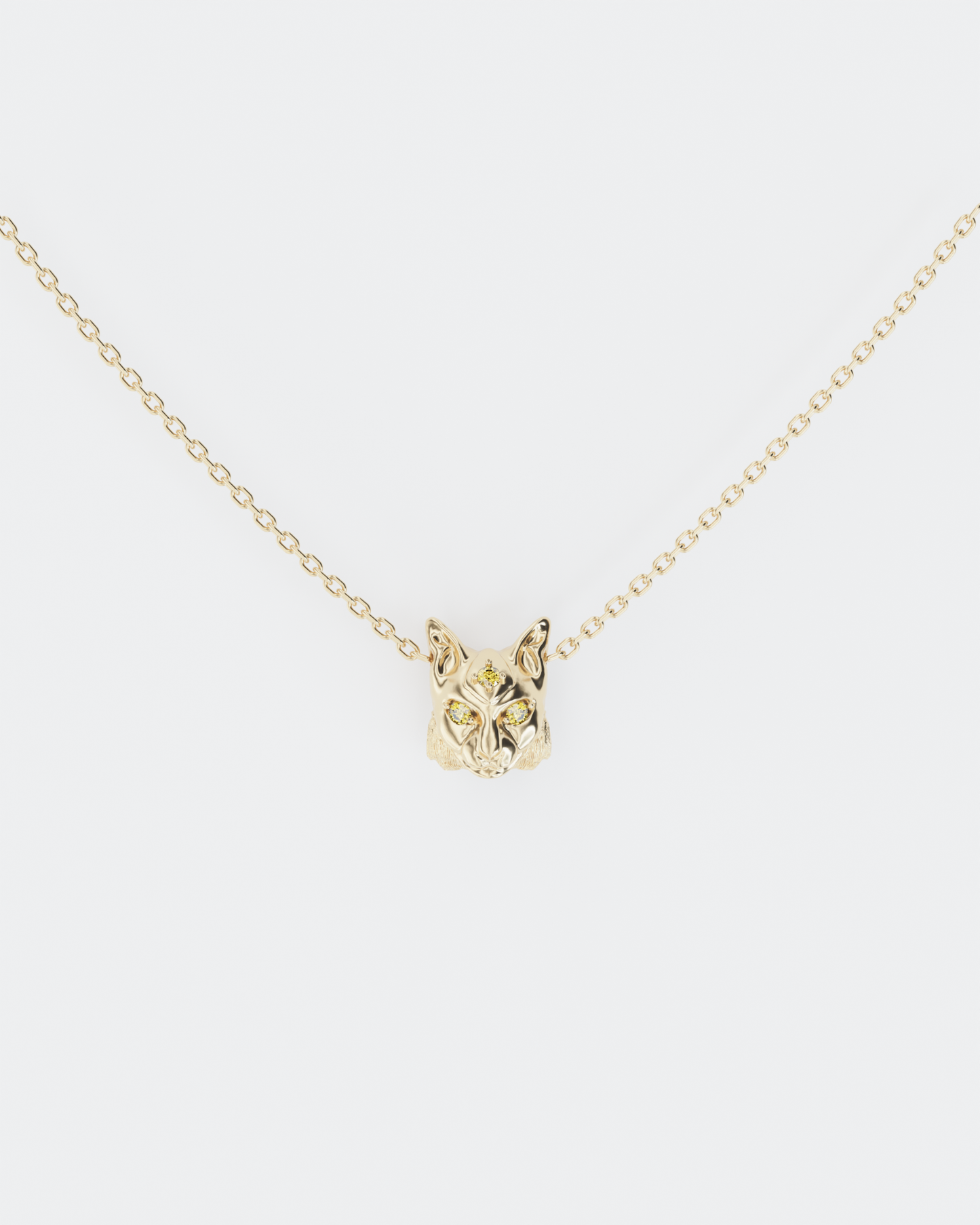 Золоте кольє Рись міні
