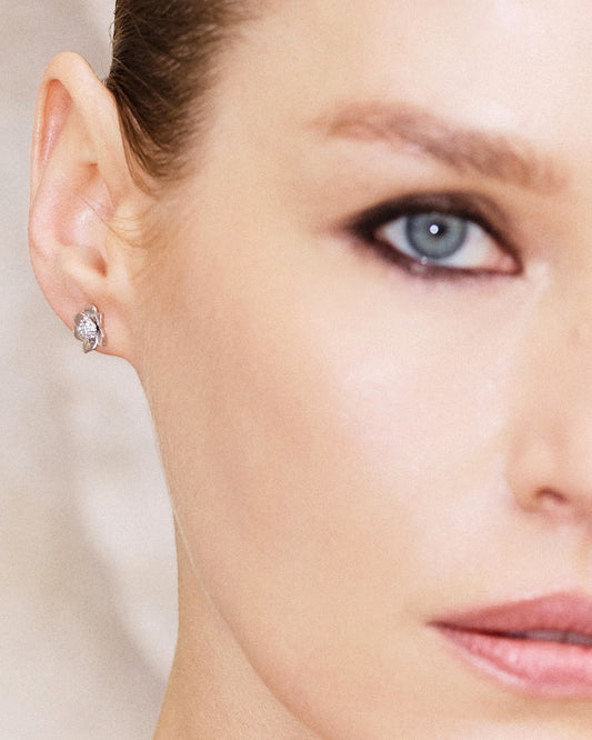 Золоті сережки-пусети Анемона міні