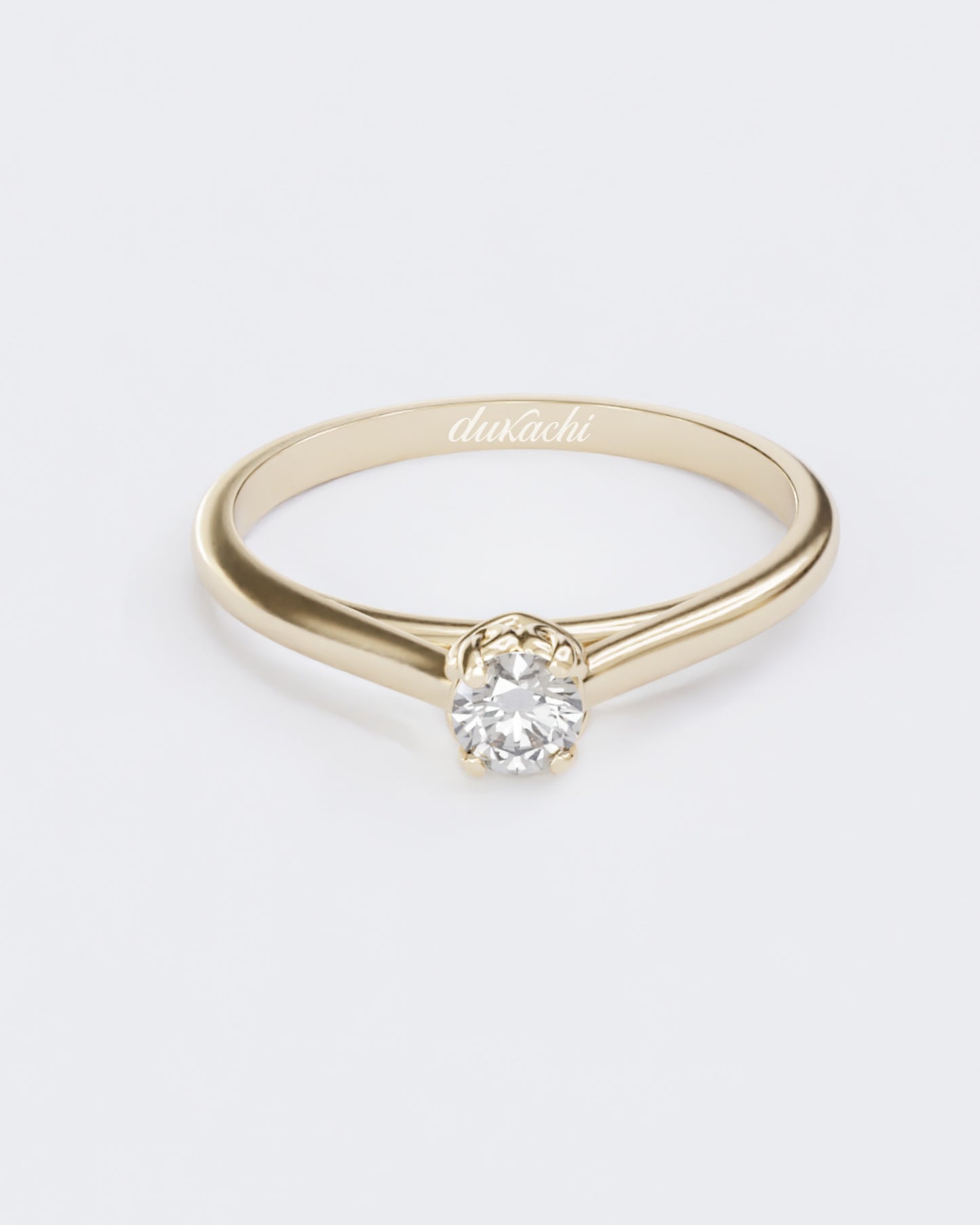 Золота Каблучка Серця з  діамантом 0,25ct.