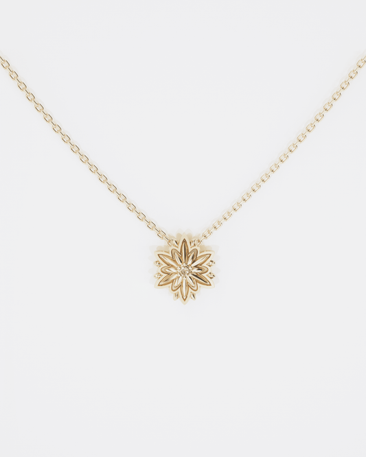 Золоте кольє Едельвейс міні