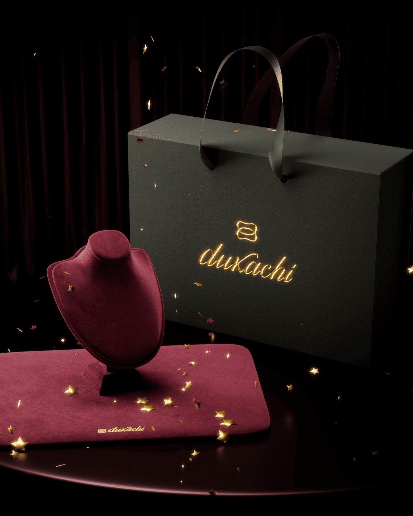 Оксамитовий набір для зберігання прикрас