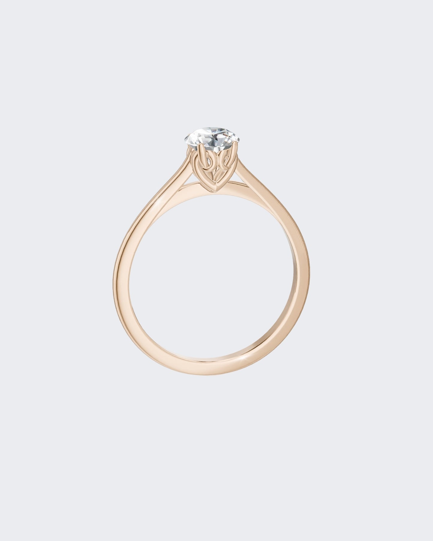 Золота Каблучка Серця з натуральним діамантом 0,50 ct.