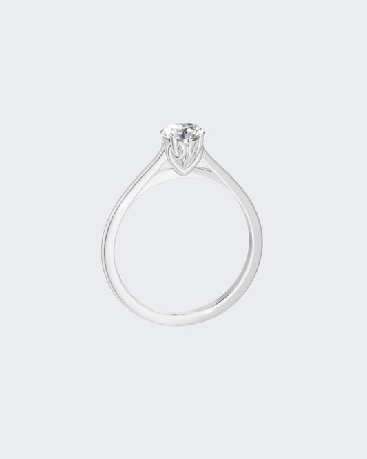 Золота Каблучка Серця з лабораторним діамантом 0,50 ct.