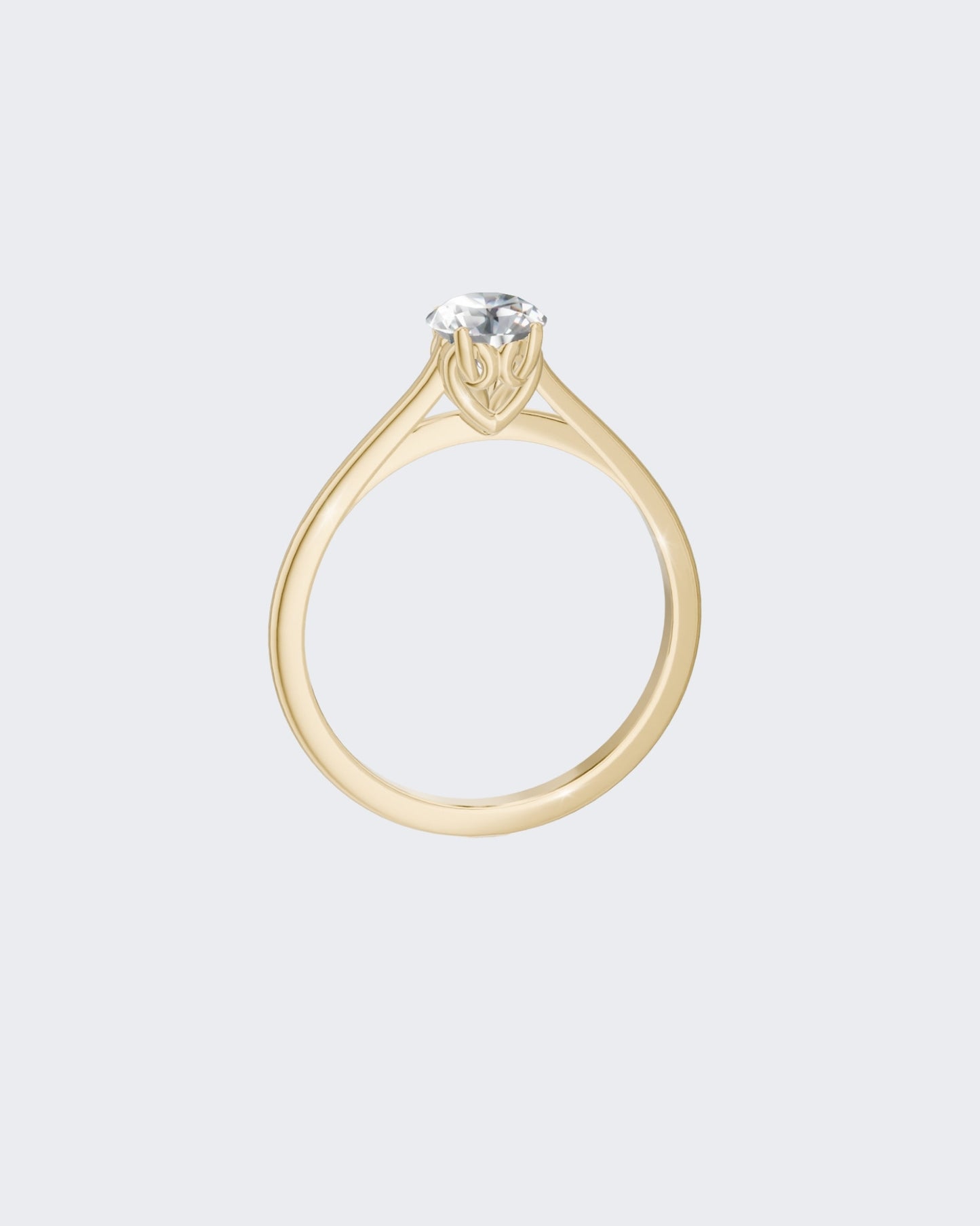 Золота Каблучка Серця з натуральним діамантом 0,50 ct.