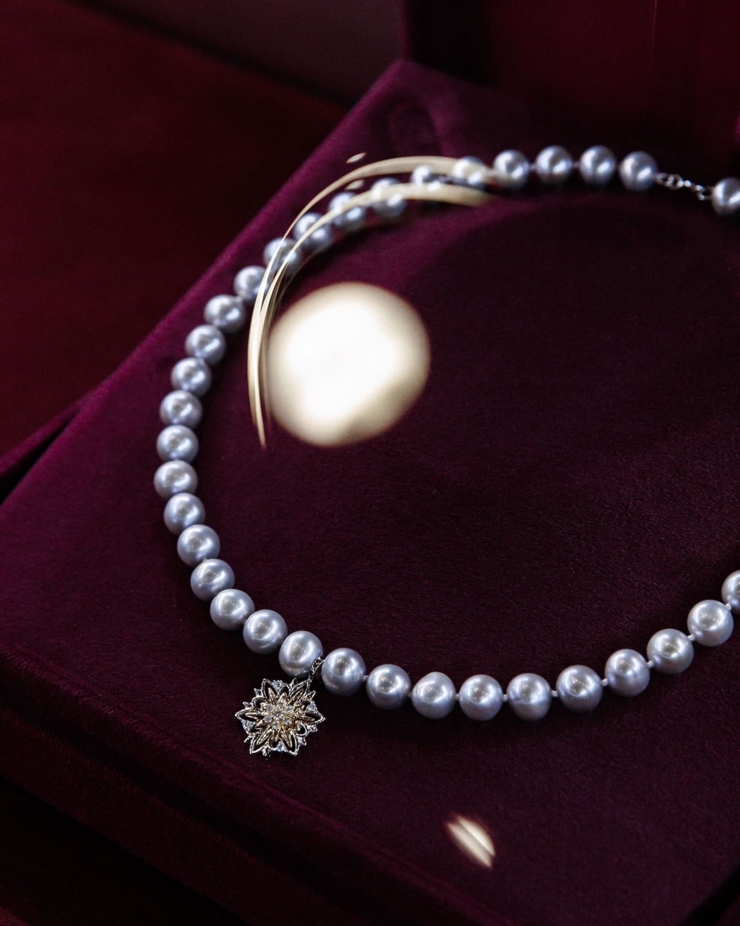 Кольє Едельвейс з перлами