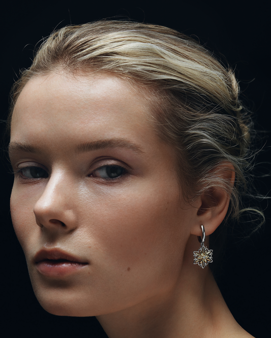 Золоті сережки Едельвейс