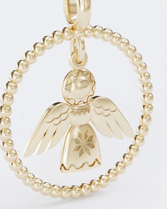 Золота Підвіска Лялька-мотанка Янгол міні