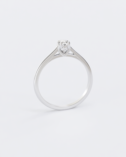Золота Каблучка Серця з  діамантом 0,25ct.