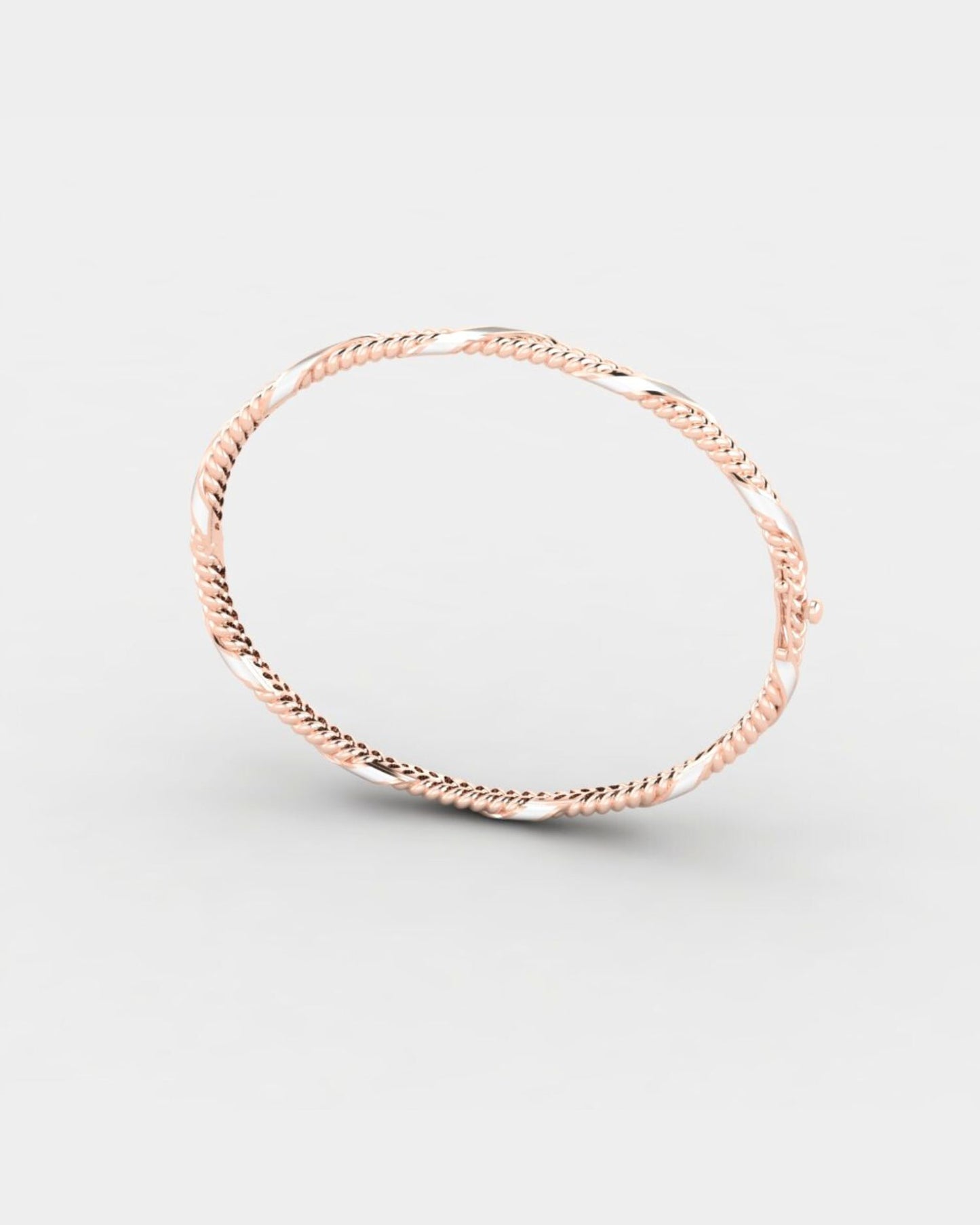 Золотий браслет Колосок з емалевою стрічкою