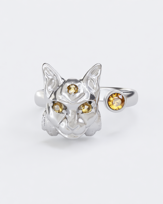 Золота каблучка Рись Toi et moi міні