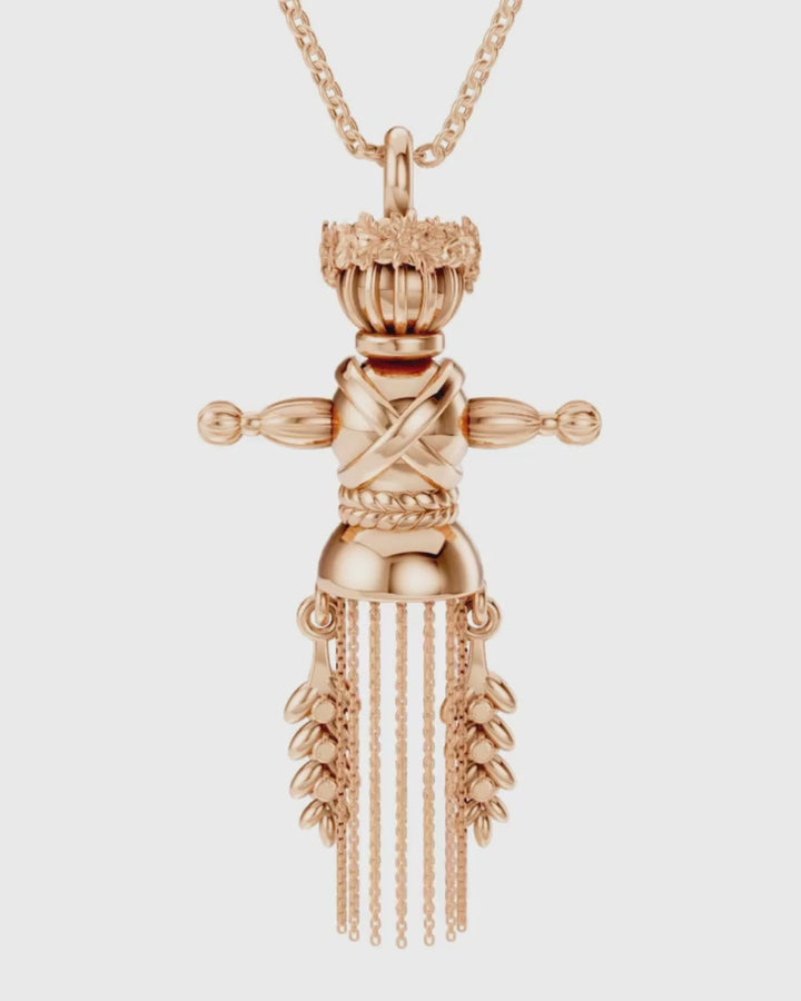 Золота Підвіска Лялька-мотанка Веснянка