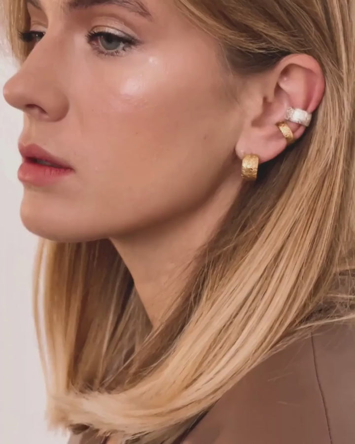 Золотий набір Сережки та каблучка Bloom mini