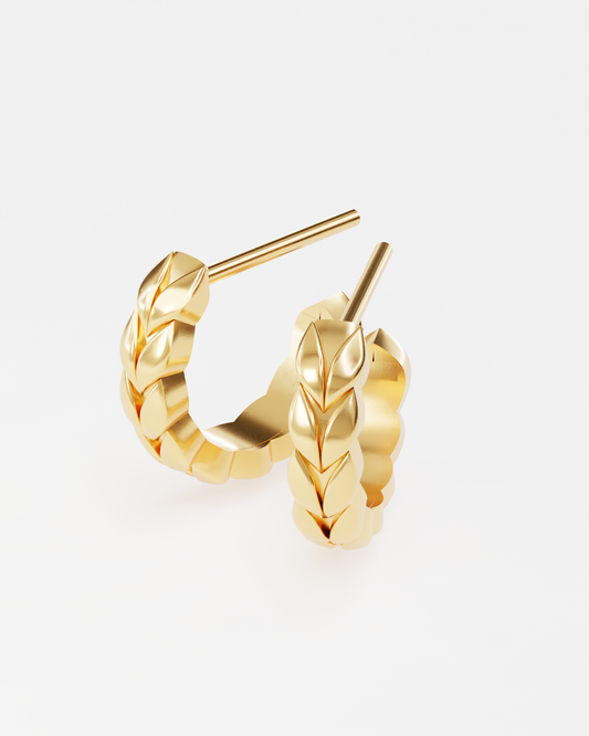 Золоті сережки Колоски міні